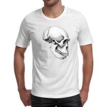 Camiseta Unissex Cranio Chimpanze Grafite Arte
