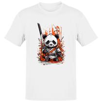 Camiseta Unissex Cute cartoon panda samurai