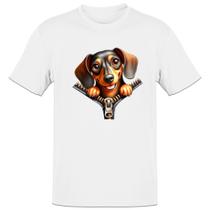 Camiseta Unissex Dachshund no Ziper