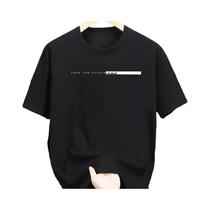Camiseta Unissex De Algodão Casual De Verão Com Corte Solto, Gola Redonda, Manga Curta, Leve E