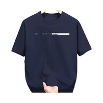 Camiseta Unissex De Algodão Casual De Verão Com Corte Solto, Gola Redonda, Manga Curta, Leve E