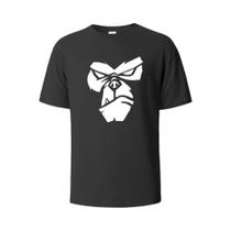 Camiseta Unissex de Algodão com Estampa de Gorila - Manga Curta e Gola Redonda