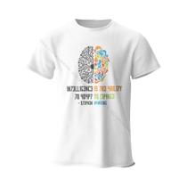 Camiseta Unissex De Algodão Com Estampa Engraçada Brain Power, Macia E Respirável, Gola Redonda,