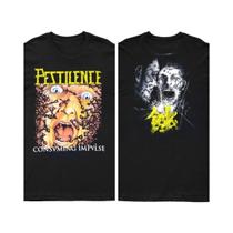 Camiseta Unissex De Algodão Com Gola Redonda E Manga Curta PESTILENCE CONSUMING IMPULSE Versão China Camiseta Unissex De Algodão Com Gola Redonda E Manga Curta PESTILENCE CONSUMING IMPULSE Versão China