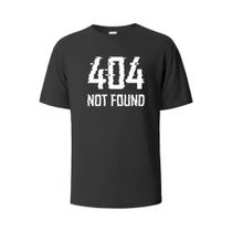 Camiseta Unissex De Algodão Oversize Com Estampa 404Not Found, Casual De Verão, Gola Redonda E Manga