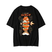 Camiseta Unissex De Verão Com Estampa Pokémon King Carp Sushi Sashimi, Estilo Japonês, Manga Curta,