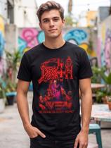 Camiseta Unissex - Death Scream Bloody Gore - Premium Tamanho:MCor:Preto