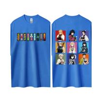 Camiseta Unissex Demon Slayer De Manga Curta Confortável Para Casais