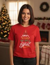 Camiseta Unissex Desejo Um Feliz Natal 100% Algodão Premium Básica