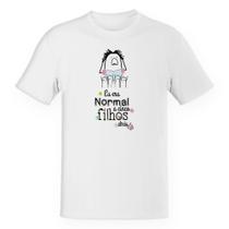 Camiseta Unissex Dias das mãe Flork normal a cinco filho atras