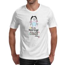 Camiseta Unissex Dias das mãe Flork normal a dois filhos atras