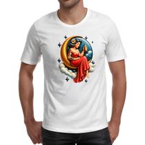 Camiseta Unissex Diva na Lua tomando uma