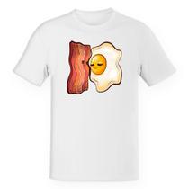 Camiseta Unissex Divertida Bacon e ovo