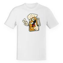 Camiseta Unissex Divertida Caneca de Chop Divertida