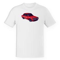 Camiseta Unissex Divertida Chevette vermelho segunda geração à lapis