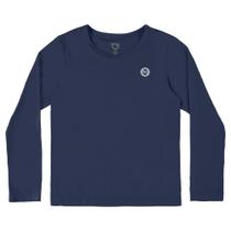Camiseta Unissex em Poliamida Proteção UV 50+ Azul Marinho