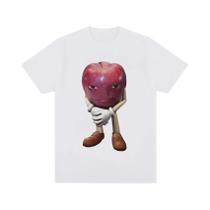 Camiseta Unissex Engraçada Com Meme De Rosto De Maçã, Alta Qualidade, Estilo Retrô Casual, Manga