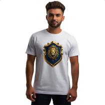 Camiseta Unissex Escudo dourado leao de juda