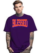 Camiseta unissex estampada Blessed Owversize 100% Algodão Malha 30.1 Camiseta masculina e Feminina Camiseta unissex estampada Blessed Owversize 100% Algodão Malha 30.1 Camiseta masculina e Feminina