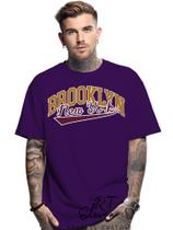 Camiseta unissex estampada Brooklyn 02 Owversize 100% Algodão Malha 30.1 Camiseta