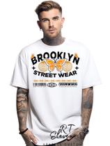 Camiseta unissex estampada Brooklyn 06 Owversize100% Algodão Malha 30.1 Camiseta