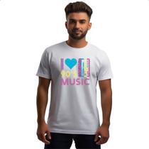 Camiseta Unissex Eu amo musica anos 90