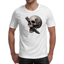 Camiseta Unissex Faca na caveira Camiseta Unissex Faca na caveira