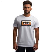 Camiseta Unissex Fita K7 retro anos 80 Camiseta Unissex Fita K7 retro anos 80