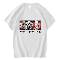 Camiseta Unissex friends personagens filme terror Anime algodão fio 30.01 camisa blusa