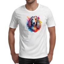 Camiseta Unissex Galgo afegao Watercolor Arte Camiseta Unissex Galgo afegao Watercolor Arte