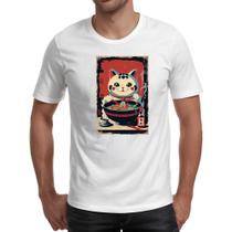 Camiseta Unissex Gato Maneki-neko vintage lamen