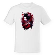 Camiseta Unissex Geisha dark magic splash Camiseta Unissex Geisha dark magic splash