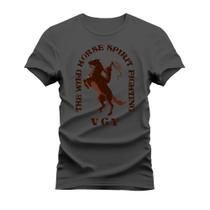 Camiseta Unissex Gola Redonda Confortável The Wild Horse