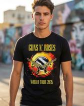 Camiseta Unissex Guns N Roses - Especial World Tour 2026 - Premium Tamanho:PPCor:Preto Camiseta Unissex Guns N Roses - Especial World Tour 2026 - Premium Tamanho:PPCor:Preto