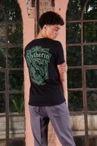 Camiseta Unissex Harry Potter Sonserina - Preto