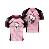 Camiseta Unissex Hello Kitty Jiu Jitsu Cartoon Esportiva Confortável Respirável 3D Fashion