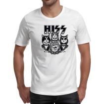 Camiseta Unissex HISS Gatos do Rock Camiseta Unissex HISS Gatos do Rock