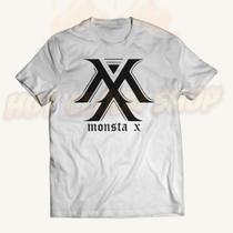 Camiseta Unissex Infantil Adulto K-Pop Monsta X Monbebe Logo