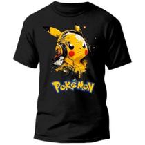 Camiseta Unissex Infantil Pokémon Camisa 100% Algodão