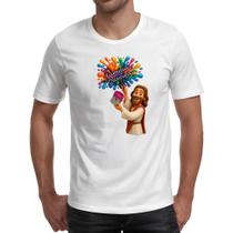 Camiseta Unissex Jesus Escrevendo Familia Oliveira Camiseta Unissex Jesus Escrevendo Familia Oliveira