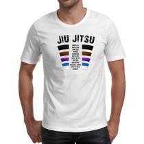 Camiseta Unissex Jiu Jitsu faixas e golpes