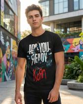 Camiseta Unissex Korn Tour 2026 - Are You Ready - Premium Tamanho:02Cor:Preto Camiseta Unissex Korn Tour 2026 - Are You Ready - Premium Tamanho:02Cor:Preto
