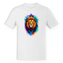 Camiseta Unissex Leão de Judá Watercorlor Splash