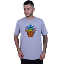 Camiseta Unissex Lilo Stitch yoda Star Wars