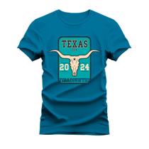 Camiseta Unissex Mácia Confortável Estampada Texas Usa