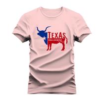 Camiseta Unissex Mácia Confortável Estampada Texas Vida