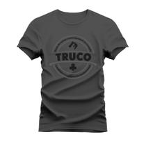 Camiseta Unissex Mácia Confortável Estampada Truco