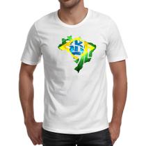 Camiseta Unissex Mapa Brasil Escrita Camiseta Unissex Mapa Brasil Escrita