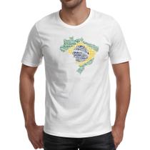Camiseta Unissex Mapa Brasil Estados em nome Camiseta Unissex Mapa Brasil Estados em nome