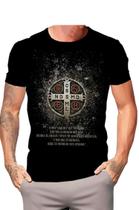 Camiseta Unissex Medalha De São Bento Católica Malha Fria